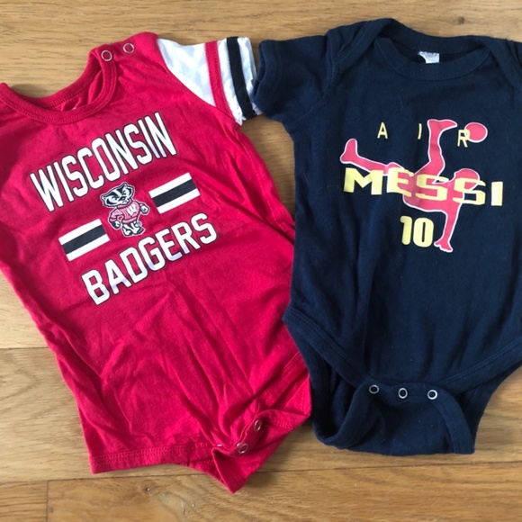 Baby boy sports onesies and hat bundle - Picture 2 of 2